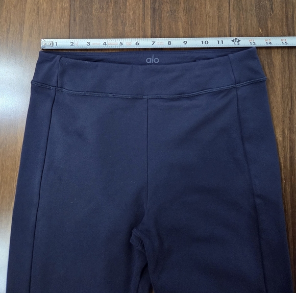 ALO ALPINE HIGH WAISTED NAVY BLUE SUSPENDERS YOGA LEGGINGS PANTS - Picture 4 of 8